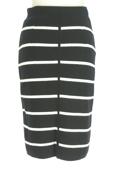 PLST（プラステ）の古着「ミディ丈ボーダー柄ニットタイトスカート（スカート）」大画像２へ