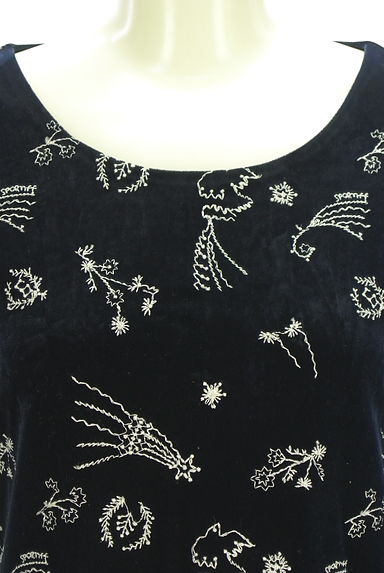 sportiff（スポーティフ）の古着「総柄ラメ刺繍ベロアワンピース（ワンピース・チュニック）」大画像４へ