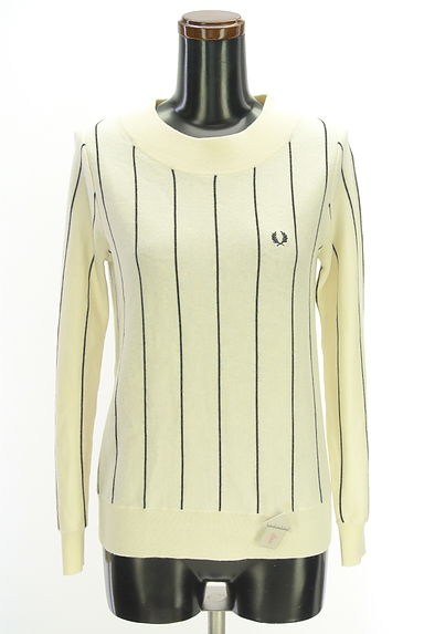 FRED PERRY（フレッドペリー）の古着「ストライプ柄ニットトップス（ニット）」大画像４へ