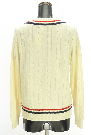 FRED PERRY（フレッドペリー）の古着「Vネックケーブル編みニットトップス（ニット）」大画像２へ