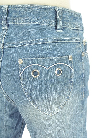 GALLERY VISCONTI（ギャラリービスコンティ）の古着「クロップド丈レース付きデニムパンツ（デニムパンツ）」大画像４へ