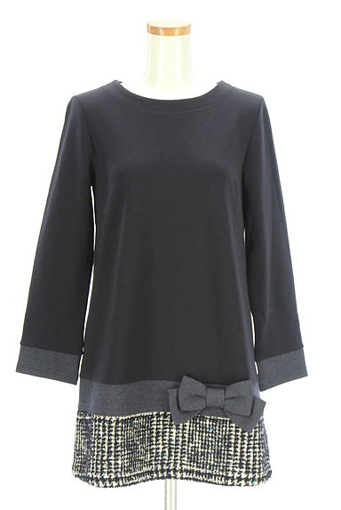 GALLERY VISCONTI（ギャラリービスコンティ）の古着「ツイード切替チュニック（ワンピース・チュニック）」大画像１へ