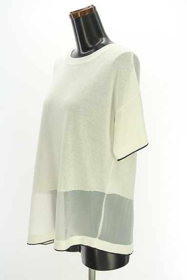 COMME CA（コムサ）の古着「裾シアーニット切替トップス（ニット）」大画像３へ