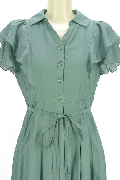 MISCH MASCH（ミッシュマッシュ）の古着「ベルト付きフリル袖ロングワンピース（ワンピース・チュニック）」大画像４へ