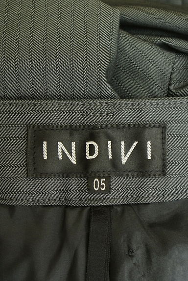 INDIVI（インディヴィ）の古着「ストライプフレアパンツ（パンツ）」大画像６へ