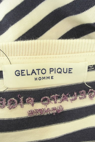gelato pique（ジェラートピケ）の古着「ポケット付きボーダーTシャツ（カットソー・プルオーバー）」大画像６へ