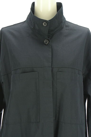 クリックで大画像表示 MidiUmi(ミディウミ)の古着「スタンドカラー膝丈シャツワンピース(ワンピース・チュニック)」大画像4へ