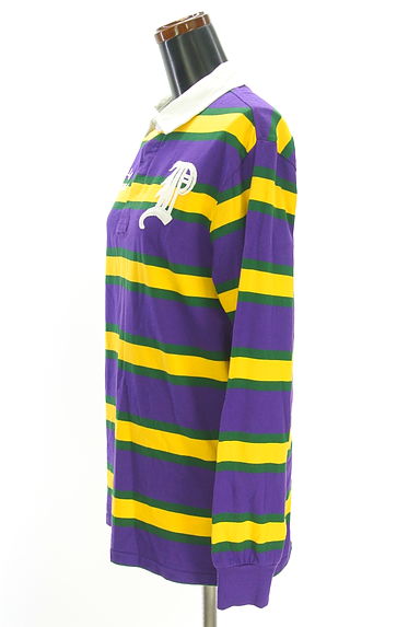POLO RALPH LAUREN（ポロラルフローレン）の古着「ボーダーラガーシャツ（スウェット・パーカー）」大画像３へ