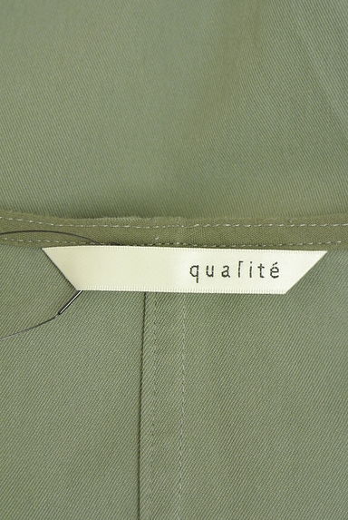 qualite（カリテ）の古着「バックドロストノーカラーミリタリージャケット（ジャケット）」大画像６へ