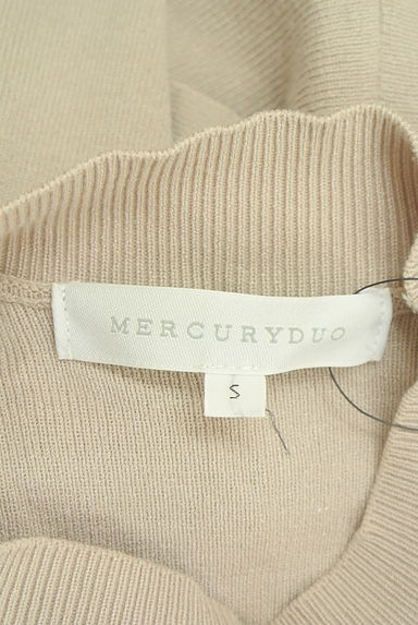 MERCURYDUO（マーキュリーデュオ）の古着「フリル袖モックネックニットワンピース（ワンピース・チュニック）」大画像６へ