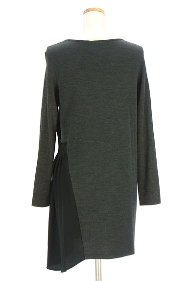 COMME CA（コムサ）の古着「Gabardine K.T 別地切替アシンメトリーワンピース（ワンピース・チュニック）」大画像２へ