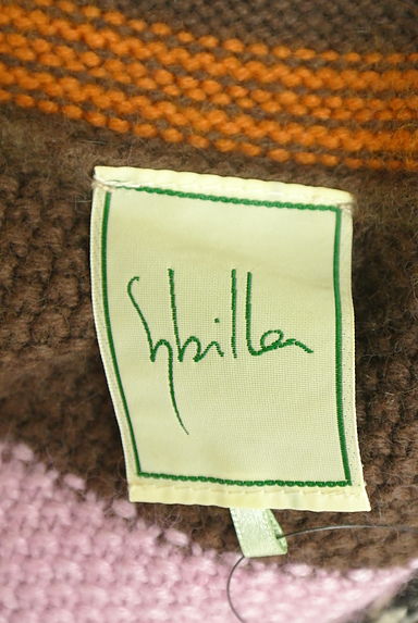 Sybilla（シビラ）の古着「カラフル配色切替モックネックニットトップス（ニット）」大画像６へ