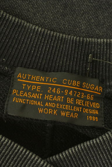 CUBE SUGAR（キューブシュガー）の古着「ロゴプリントラグランスウェットチュニック（スウェット・パーカー）」大画像６へ