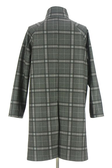 AZUL BY MOUSSY（アズールバイマウジー）の古着「チェック柄ロングコート（コート）」大画像２へ