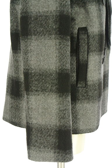 MOUSSY（マウジー）の古着「ブロックチェック柄ショート丈Pコート（コート）」大画像５へ