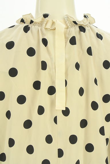 ADAM ET ROPE（アダムエロペ）の古着「フリルハイネックドット柄カットソー（カットソー・プルオーバー）」大画像４へ