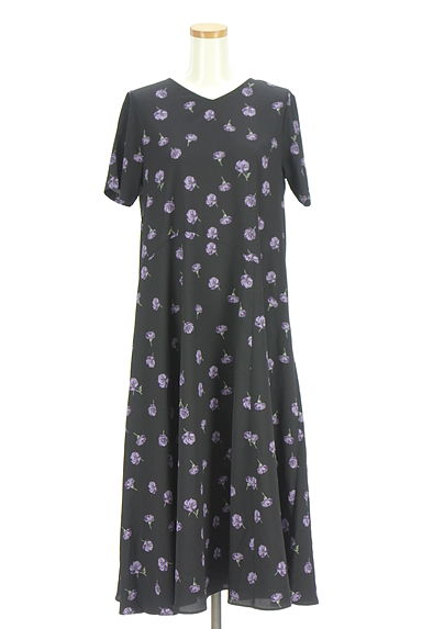 INDIVI（インディヴィ）の古着「半そで花柄シフォンワンピース（ワンピース・チュニック）」大画像１へ