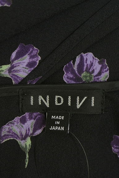 INDIVI（インディヴィ）の古着「半そで花柄シフォンワンピース（ワンピース・チュニック）」大画像６へ