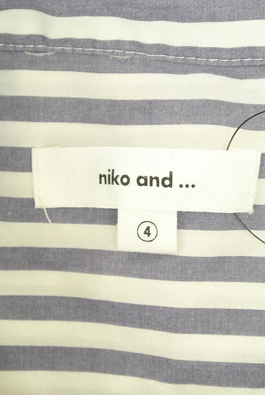 niko and...（ニコ アンド）の古着「6分袖ストライプ柄シャツワンピース（ワンピース・チュニック）」大画像６へ