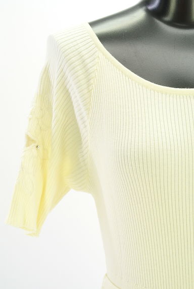 PROPORTION BODY DRESSING（プロポーションボディドレッシング）の古着「袖花刺繍バイカラーリブニットワンピース（ワンピース・チュニック）」大画像４へ