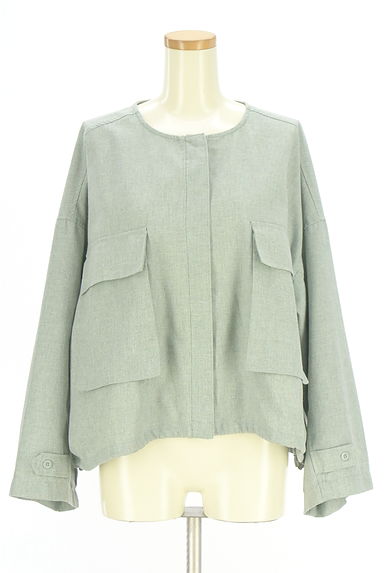 SM2（サマンサモスモス）の古着「ドロストヘムノーカラージャケット（ジャケット）」大画像１へ