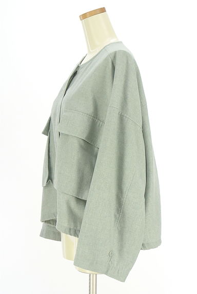 SM2（サマンサモスモス）の古着「ドロストヘムノーカラージャケット（ジャケット）」大画像３へ