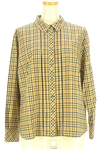 DAKS（ダックス）の古着「ハシゴレースチェックシャツ（ブラウス）」大画像１へ