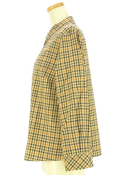 DAKS（ダックス）の古着「ハシゴレースチェックシャツ（ブラウス）」大画像３へ