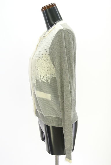 Re.Verofonna（ヴェロフォンナ）の古着「パールボタンフロントレースニットカーディガン（カーディガン・ボレロ）」大画像３へ