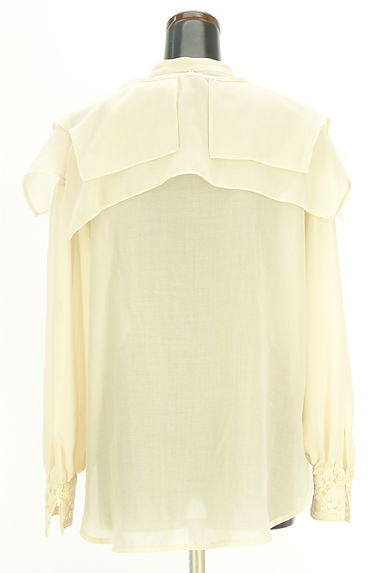 クリックで大画像表示 Jines(ジネス)の古着「フリル襟付きノーカラーシャツ(ブラウス)」大画像2へ