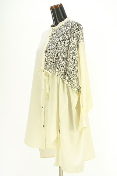 OSMOSIS（オズモーシス）の古着「レース切替シャツチュニック（ワンピース・チュニック）」大画像３へ