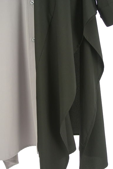 クリックで大画像表示 OSMOSIS(オズモーシス)の古着「バイカラーロングシャツ(ワンピース・チュニック)」大画像5へ