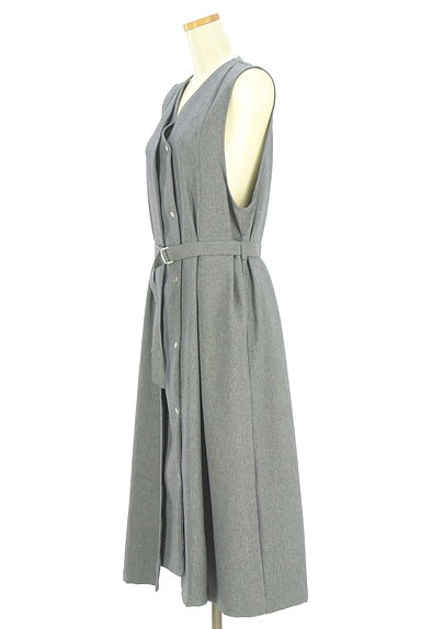 OSMOSIS（オズモーシス）の古着「loaf ベルト付きアシメロングベスト（ベスト・ジレ）」大画像３へ