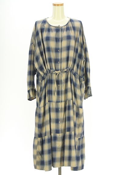 クリックで大画像表示 SM2(サマンサモスモス)の古着「チェック柄ロングシャツワンピース(ワンピース・チュニック)」大画像1へ