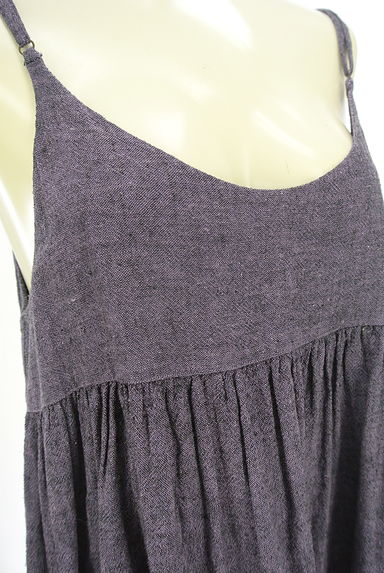 クリックで大画像表示 Samansa Mos2(サマンサモスモス)の古着「リネン混ボリュームロングキャミワンピース(キャミワンピース)」大画像4へ