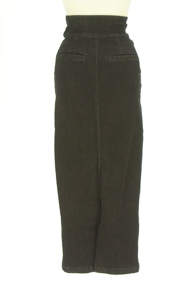 AZUL BY MOUSSY（アズールバイマウジー）の古着「ブラックデニムタイトスカート（ロングスカート・マキシスカート）」大画像２へ