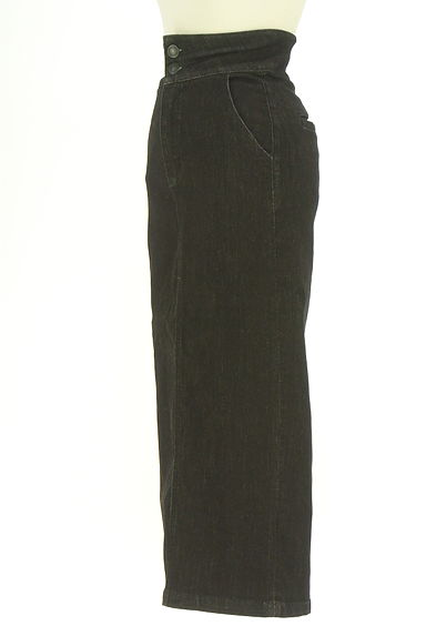 AZUL BY MOUSSY（アズールバイマウジー）の古着「ブラックデニムタイトスカート（ロングスカート・マキシスカート）」大画像３へ
