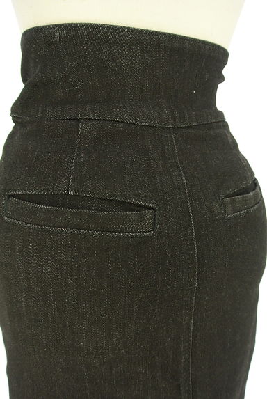 AZUL BY MOUSSY（アズールバイマウジー）の古着「ブラックデニムタイトスカート（ロングスカート・マキシスカート）」大画像５へ