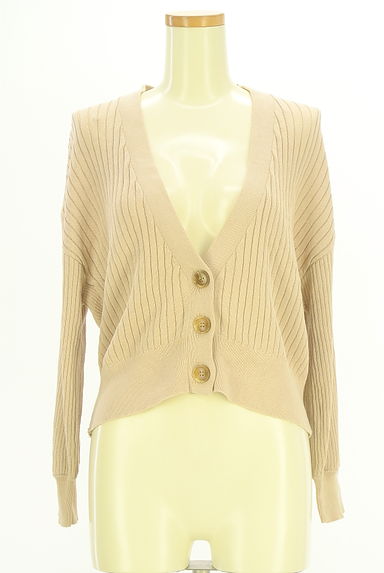 AZUL BY MOUSSY（アズールバイマウジー）の古着「リブニットカーディガン（カーディガン・ボレロ）」大画像１へ