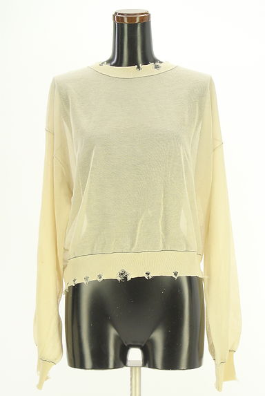 AZUL BY MOUSSY（アズールバイマウジー）の古着「ダメージシアーニット（ニット）」大画像１へ