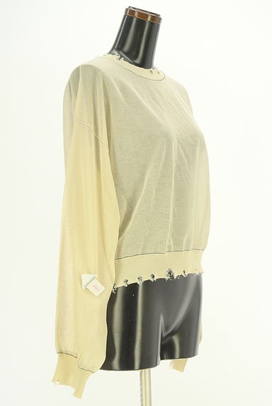 AZUL BY MOUSSY（アズールバイマウジー）の古着「ダメージシアーニット（ニット）」大画像４へ