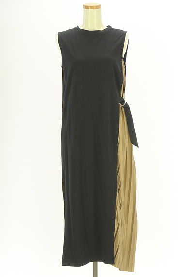 クリックで大画像表示 AZUL BY MOUSSY(アズールバイマウジー)の古着「プリーツ切替ロングワンピース(ワンピース・チュニック)」大画像1へ