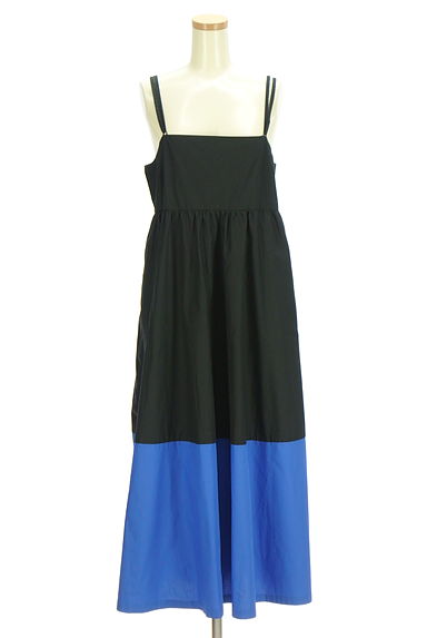クリックで大画像表示 AZUL BY MOUSSY(アズールバイマウジー)の古着「バイカラーロングキャミワンピース(キャミワンピース)」大画像1へ