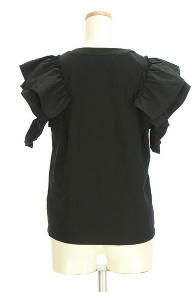 AZUL BY MOUSSY（アズールバイマウジー）の古着「ボリュームフリルオープンショルダートップス（カットソー・プルオーバー）」大画像２へ