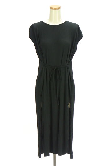 クリックで大画像表示 AZUL BY MOUSSY(アズールバイマウジー)の古着「紐ベルト付きミモレワンピース(ワンピース・チュニック)」大画像1へ