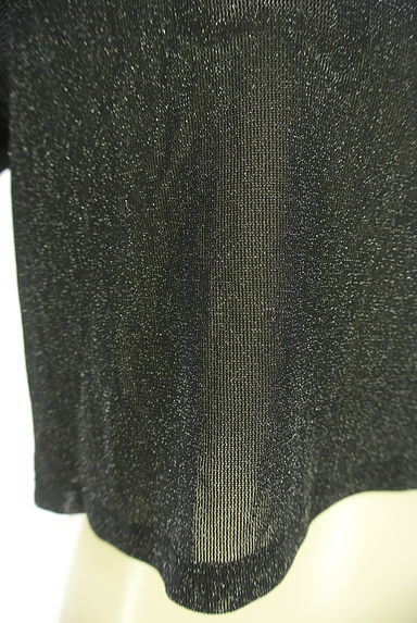 AZUL BY MOUSSY（アズールバイマウジー）の古着「ショート丈シアーラメニットトップス（ニット）」大画像５へ