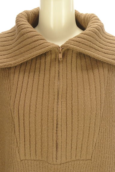 クリックで大画像表示 AZUL BY MOUSSY(アズールバイマウジー)の古着「ビッグカラーハーフジップニット(セーター)」大画像4へ