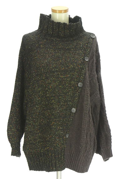 クリックで大画像表示 AZUL BY MOUSSY(アズールバイマウジー)の古着「アシメ切替ニット(セーター)」大画像1へ