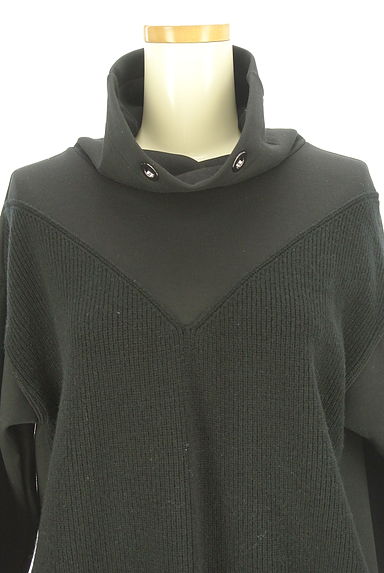 クリックで大画像表示 COMME CA(コムサ)の古着「ニット切替ハイネックカットソー(ニット)」大画像4へ