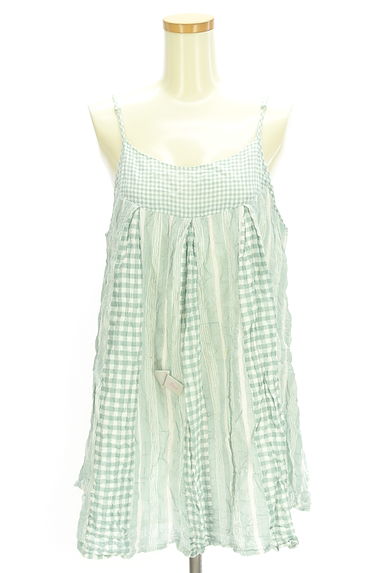 クリックで大画像表示 Samansa Mos2(サマンサモスモス)の古着「SM2 ギンガムチェックキャミ(カットソー・プルオーバー)」大画像4へ